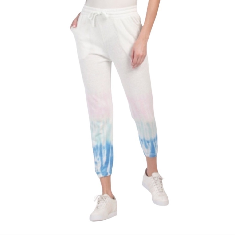 New! Splendid High Waist Boho Hippie Tie Dye Knit Sweatpants Joggers